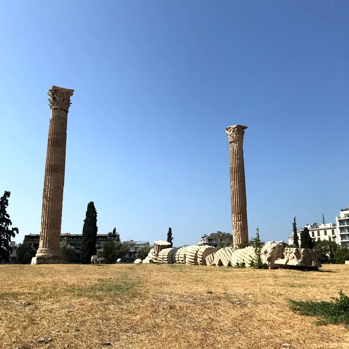 The fallen column at the Temple of Olympian Zeus